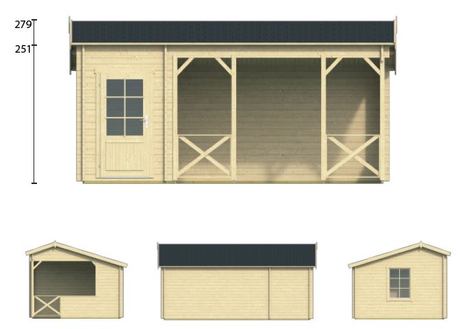Abri de jardin en bois SELMA